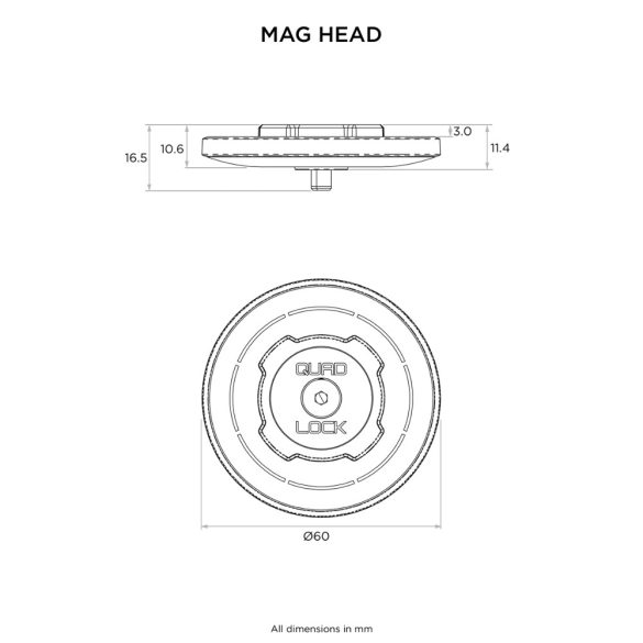QUAD LOCK® MAG™ Autós / asztali - fej ÚJ