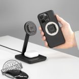 QUAD LOCK® MAG Dual asztali vezeték nélküli töltő/tartó EU 18W töltő adapterrel (választható EU 30W)