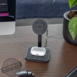 QUAD LOCK® MAG Dual asztali vezeték nélküli töltő/tartó EU 18W töltő adapterrel (választható EU 30W)