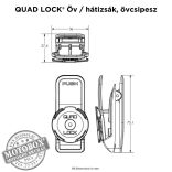 QUAD LOCK® Öv / hátizsák, övcsipesz