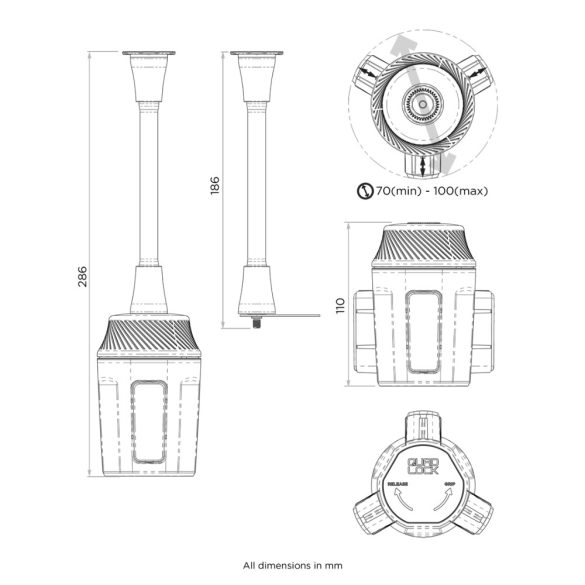 QUAD LOCK® Autós Pohártartó tartó