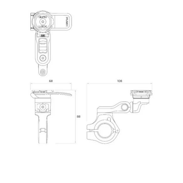 QUAD LOCK® Motor telefontartó kormányrúdra PRO Állítható + rezgéscsillapító adapter
