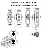 QUAD LOCK® 360™ KAR - Kétoldalú csatlakozó kar - rövid