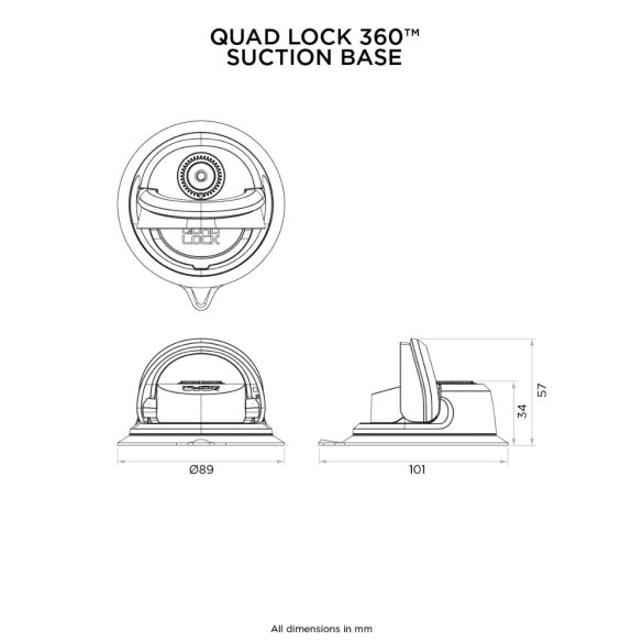 QUAD LOCK® 360 vákuumos alap tartó
