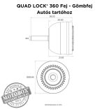 QUAD LOCK® 360™ Fej - Gömbfej autós tartóhoz