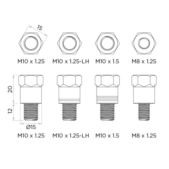 QUAD LOCK® Robogó/motor telefontartó tükörszárra szerelhető adapterkészlet