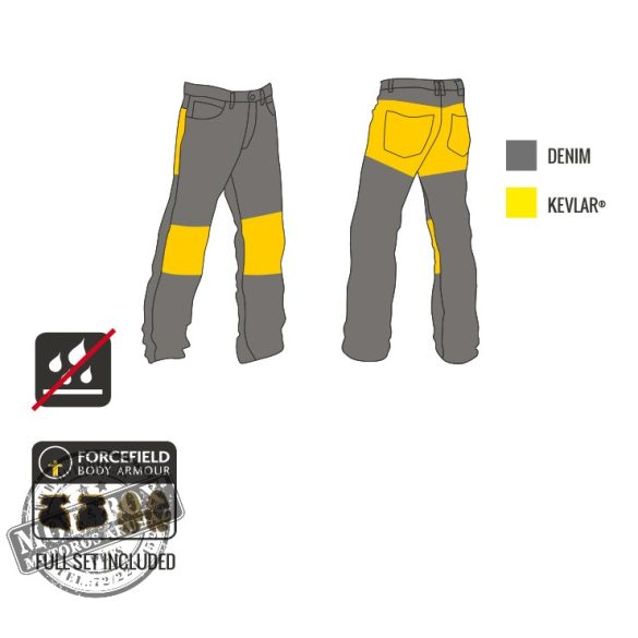 TriloBite Acid Scrambler motoros farmernadrág fekete