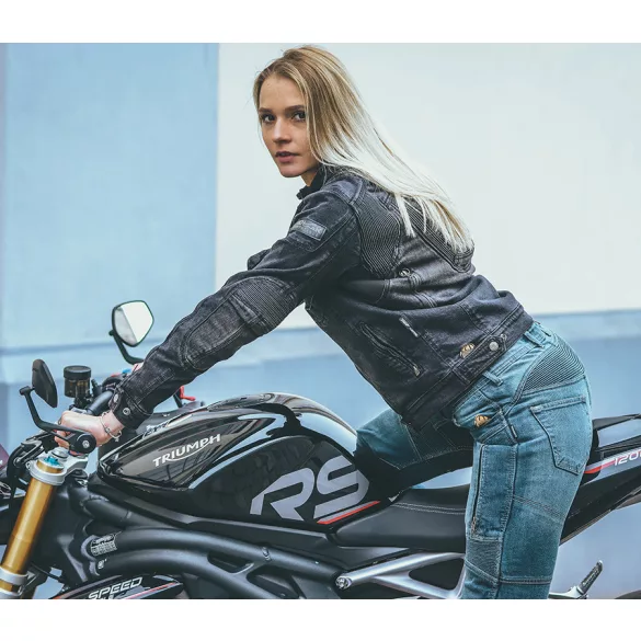 TRILOBITE LADY PARADO TECH-AIR KOMPATIBILIS NŐI MOTOROS FARMERDZSEKI, FEKETE