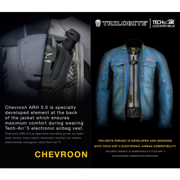 TRILOBITE LADY PARADO TECH-AIR KOMPATIBILIS NŐI MOTOROS FARMERDZSEKI, FEKETE