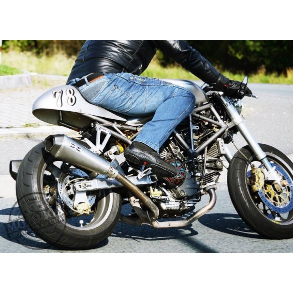 TriloBite Parado motoros farmernadrág SLIM szűkített fazon kék