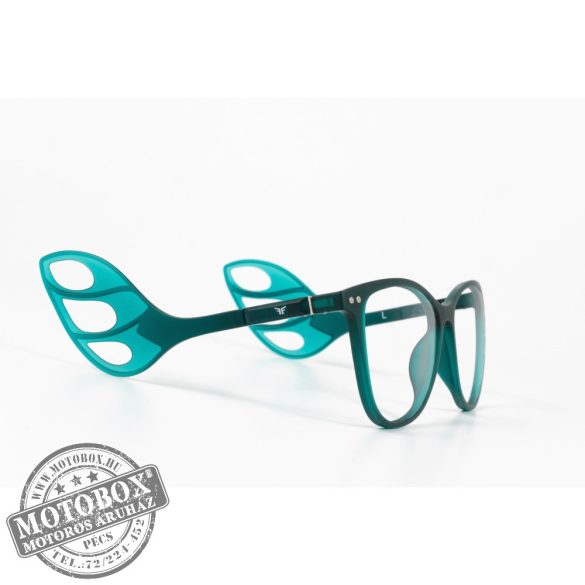 Szemüvegkeret sisakos szárral + utcai szár + Clip-On MOTOEYE H0003-C2 Zöld, Átlátszó zöld