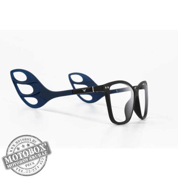 Szemüvegkeret sisakos szárral + utcai szár + Clip-On MOTOEYE H0005-C1 Fekete, Kék
