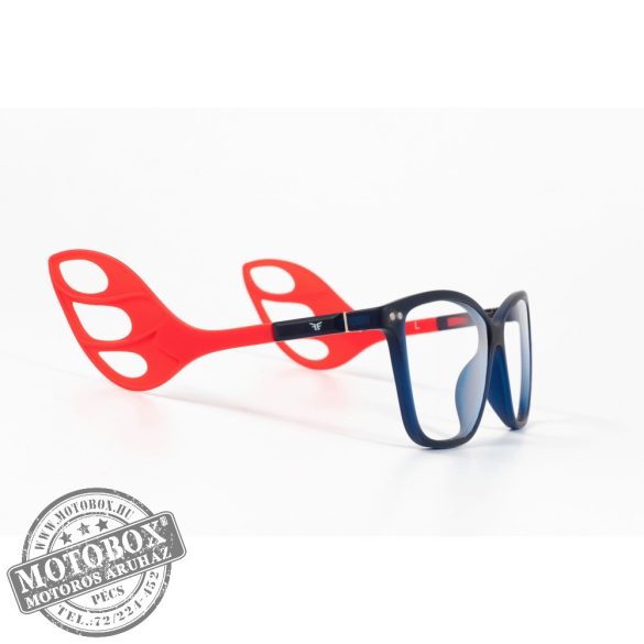 Szemüvegkeret sisakos szárral + utcai szár + Clip-On MOTOEYE H0005-C2 Kék, Piros