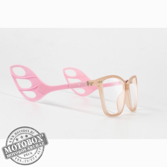 Szemüvegkeret sisakos szárral + utcai szár + Clip-On MOTOEYE H0005-C3 Átlátszó, Rózsaszín