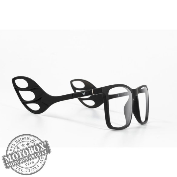 Szemüvegkeret sisakos szárral + utcai szár + Clip-On MOTOEYE H0006-C1 Fekete, Fekete