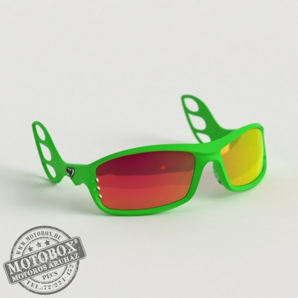 FLYWEAR Alpha Zöld napszemüveg tükrös piros lencsével